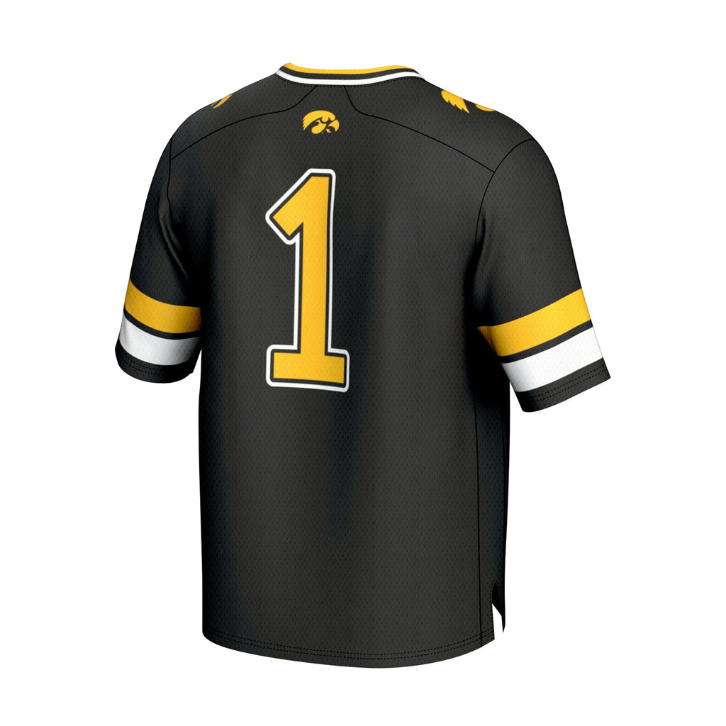 Iowa Hawkeyes Lightweight Collegiate Football Fashion Jersey - Black product image 4, provided for visual reference and