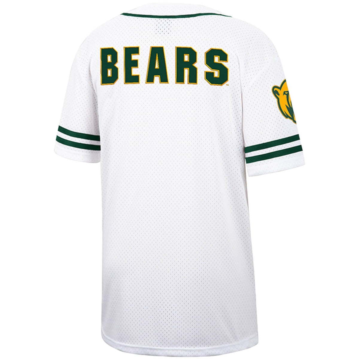 Baylor Bears Free Spirited Mesh Button-Up Baseball Jersey - White product image 4, provided for visual reference and product