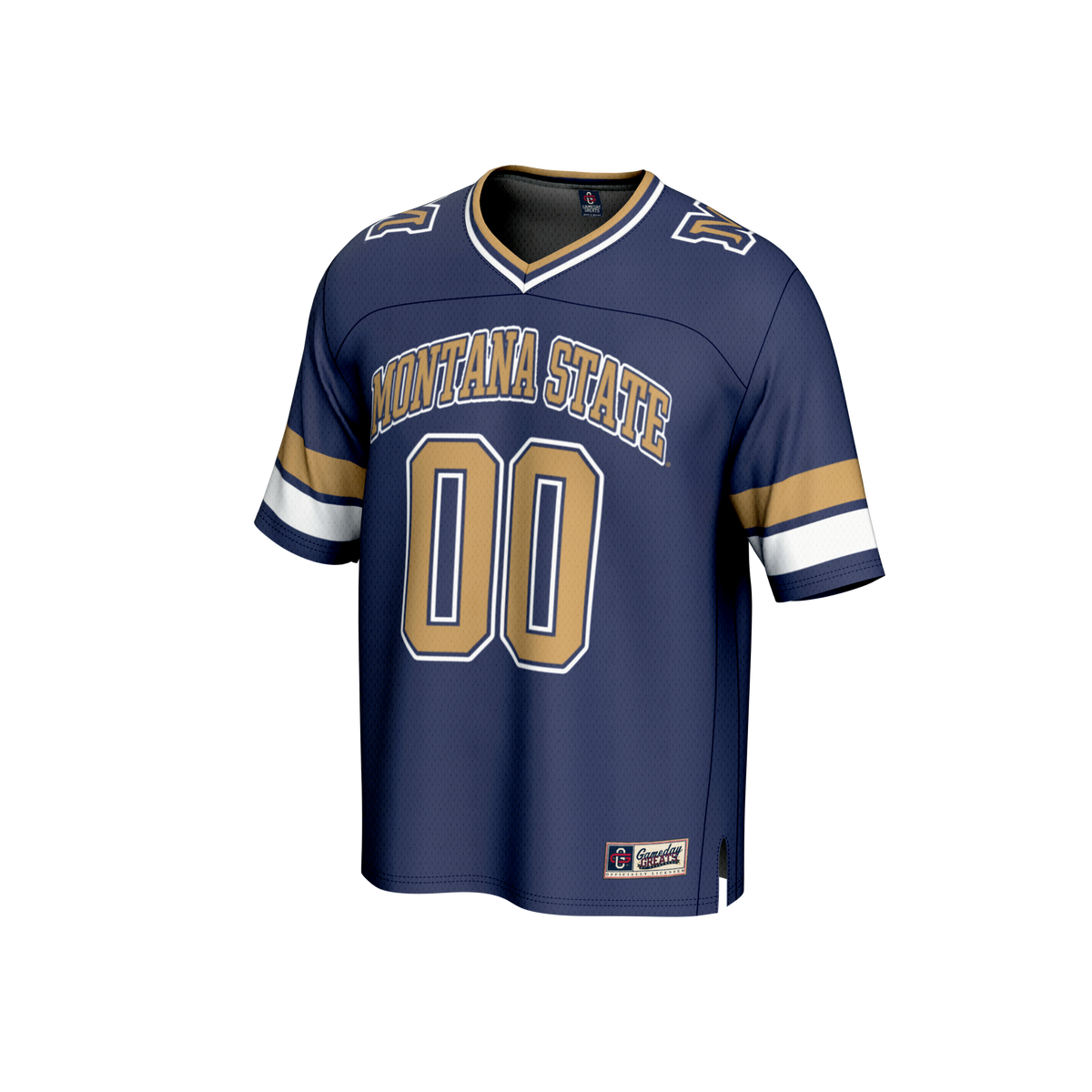 #00 Montana State Bobcats Collegiate Football Fashion Jersey - Navy product image 3, provided for visual reference and