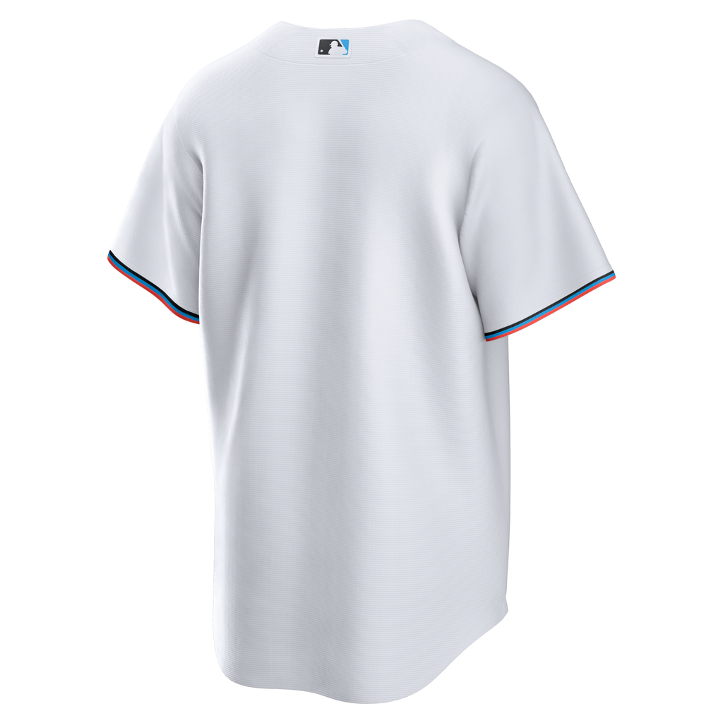Miami Marlins White Home Big & Tall Replica Jersey product image 4, provided for visual reference and product detail review