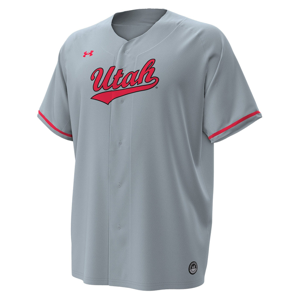 Utah Utes Replica Baseball Jersey - Gray product image 3, provided for visual reference and product detail review
