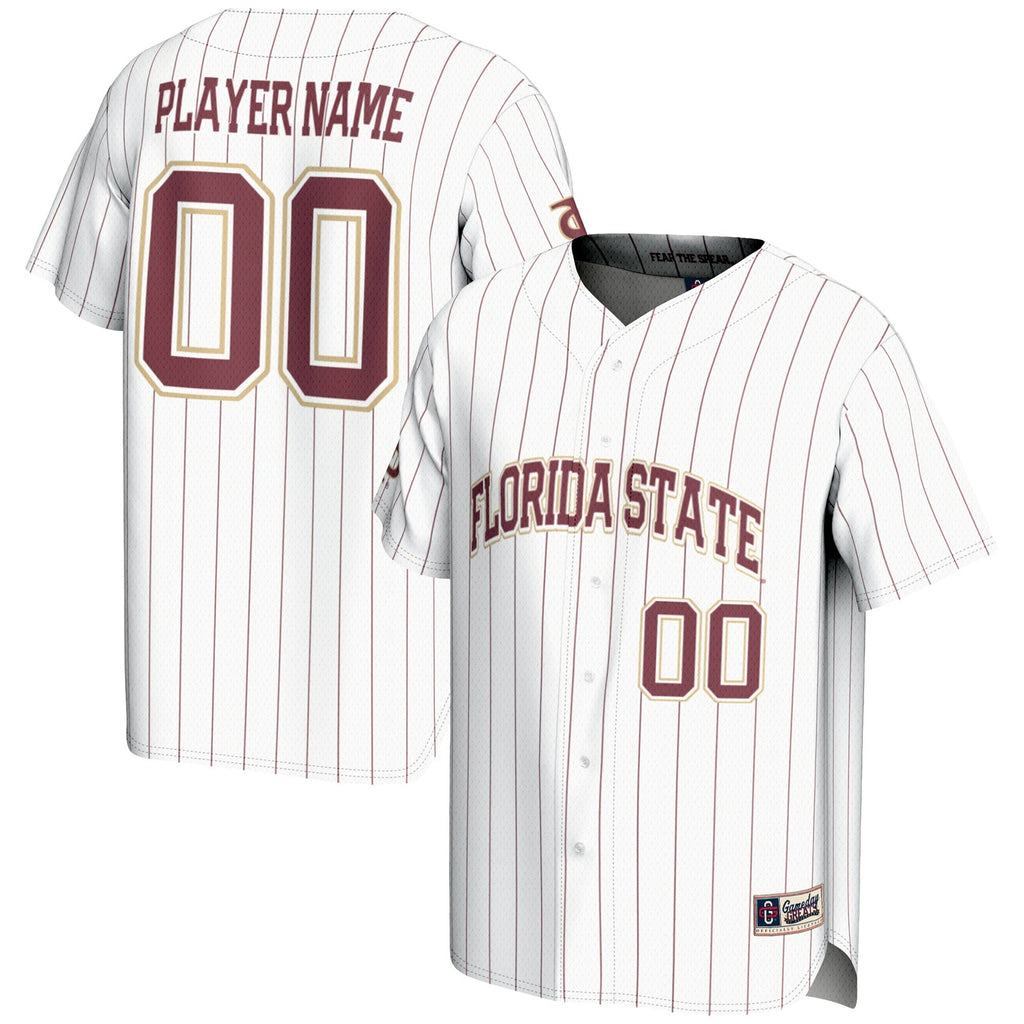 Florida State Seminoles NIL Pick-A-Player Lightweight Baseball Jersey - White product image 2, provided for visual reference