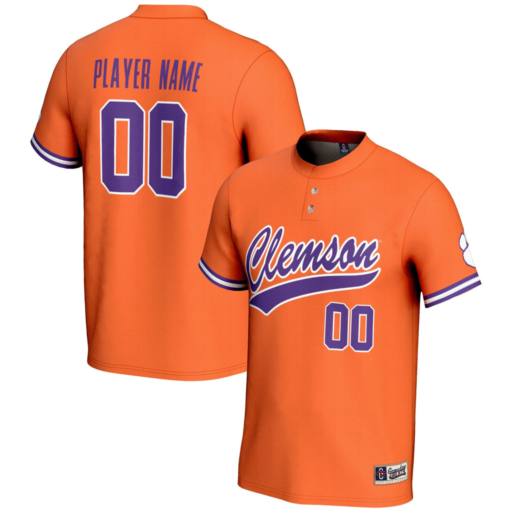 Clemson Tigers NIL Pick-A-Player Lightweight Softball Jersey - Orange product image 2, provided for visual reference and