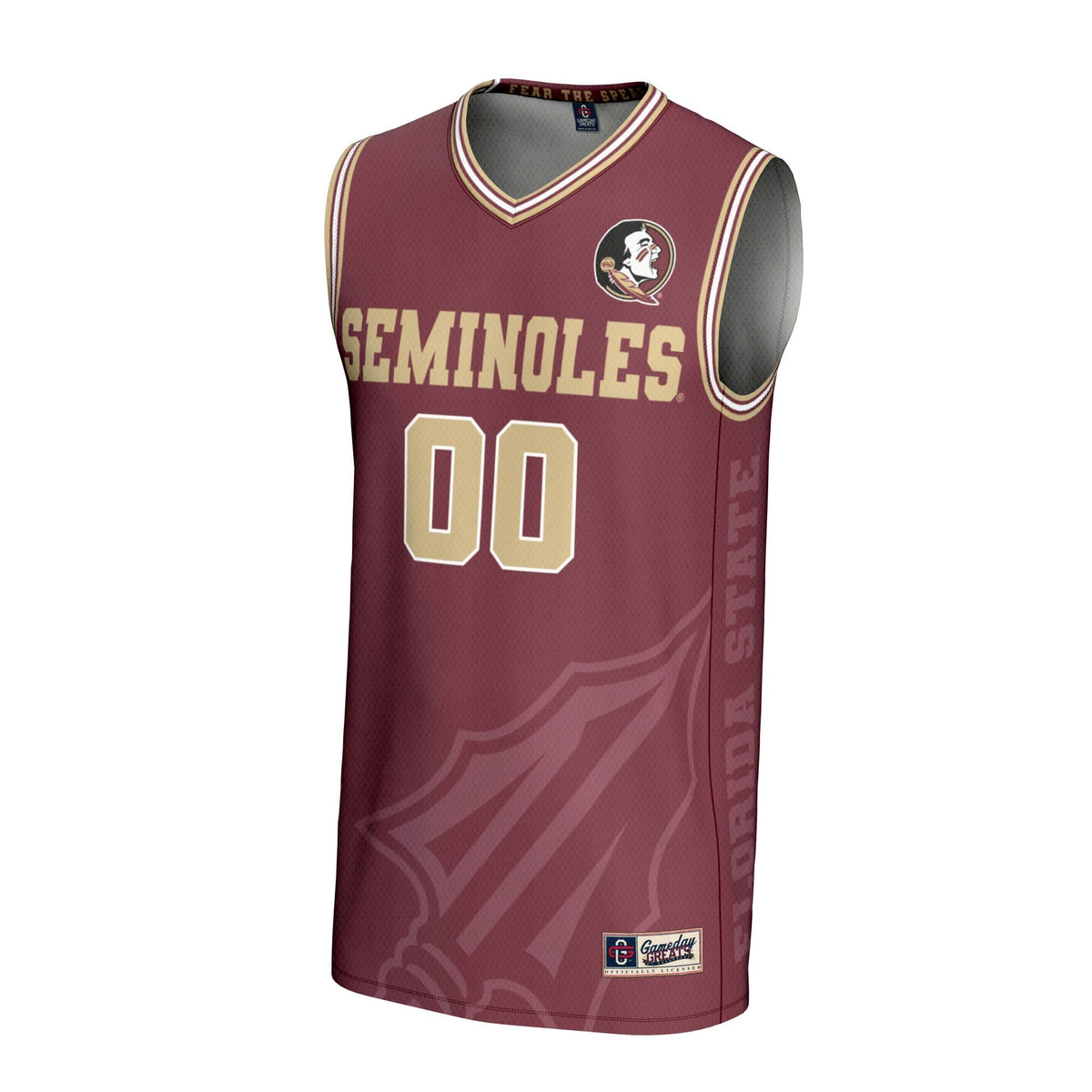 Florida State Seminoles NIL Pick-A-Player Basketball Icon Print Lightweight Jersey - Garnet product image 3, provided for