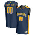 West Virginia Mountaineers NIL Pick-A-Player Lightweight Basketball Fashion Jersey - Navy product image 1, provided for
