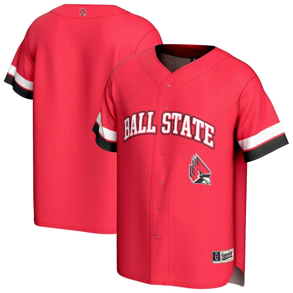 Ball State Cardinals Spirit Baseball Jersey - Cardinal product image 2, provided for visual reference and product detail