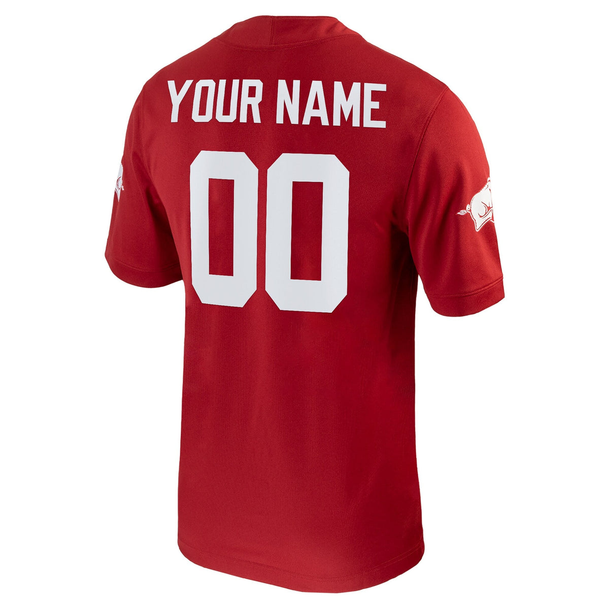 Arkansas Razorbacks Custom Football Game Jersey - Cardinal product image 4, provided for visual reference and product detail
