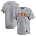 Gray Texas Longhorns Alternate Limited Baseball Jersey product image 1, provided for visual reference and product detail