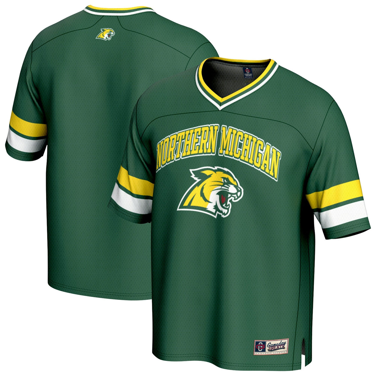 Northern Michigan Wildcats Spirit Football Jersey - Green product image 1, provided for visual reference and product detail
