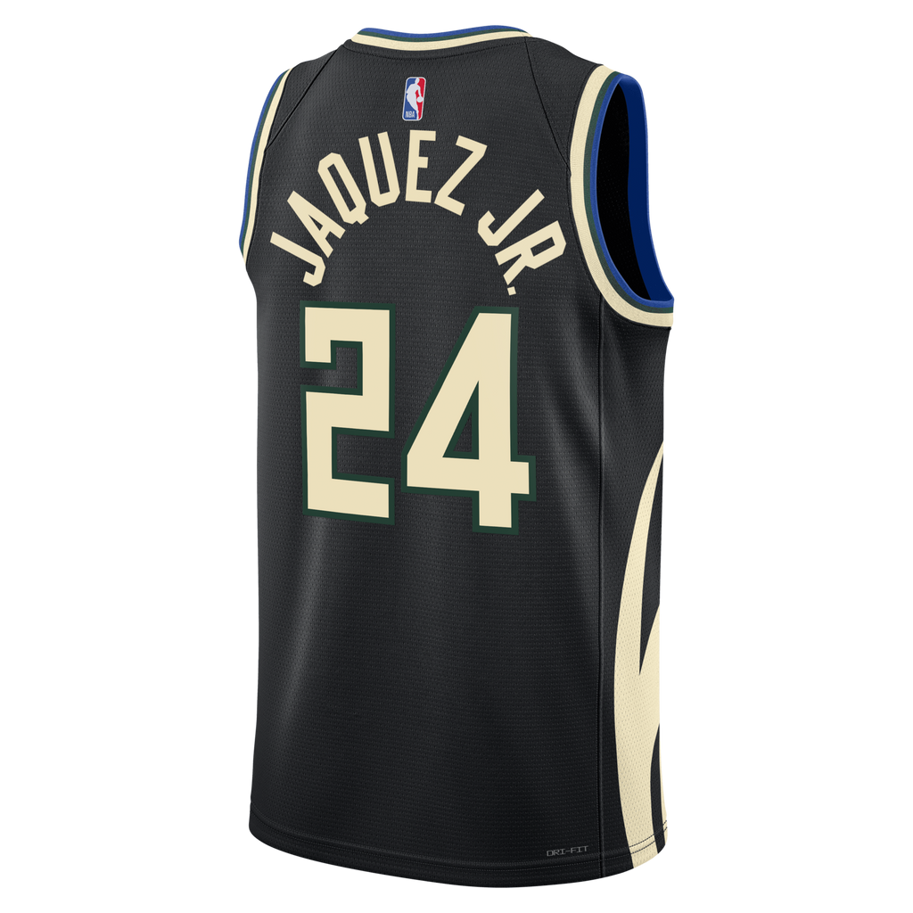 Milwaukee Bucks Statement Edition Swingman Jersey - Hunter Green - Jaime Jaquez Jr. product image 4, provided for visual