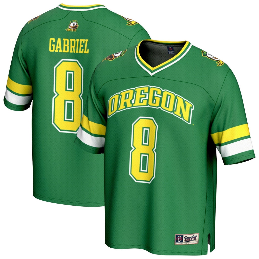 Dillon Gabriel Oregon Ducks NIL Football Fashion Jersey - Green product image 1, provided for visual reference and product