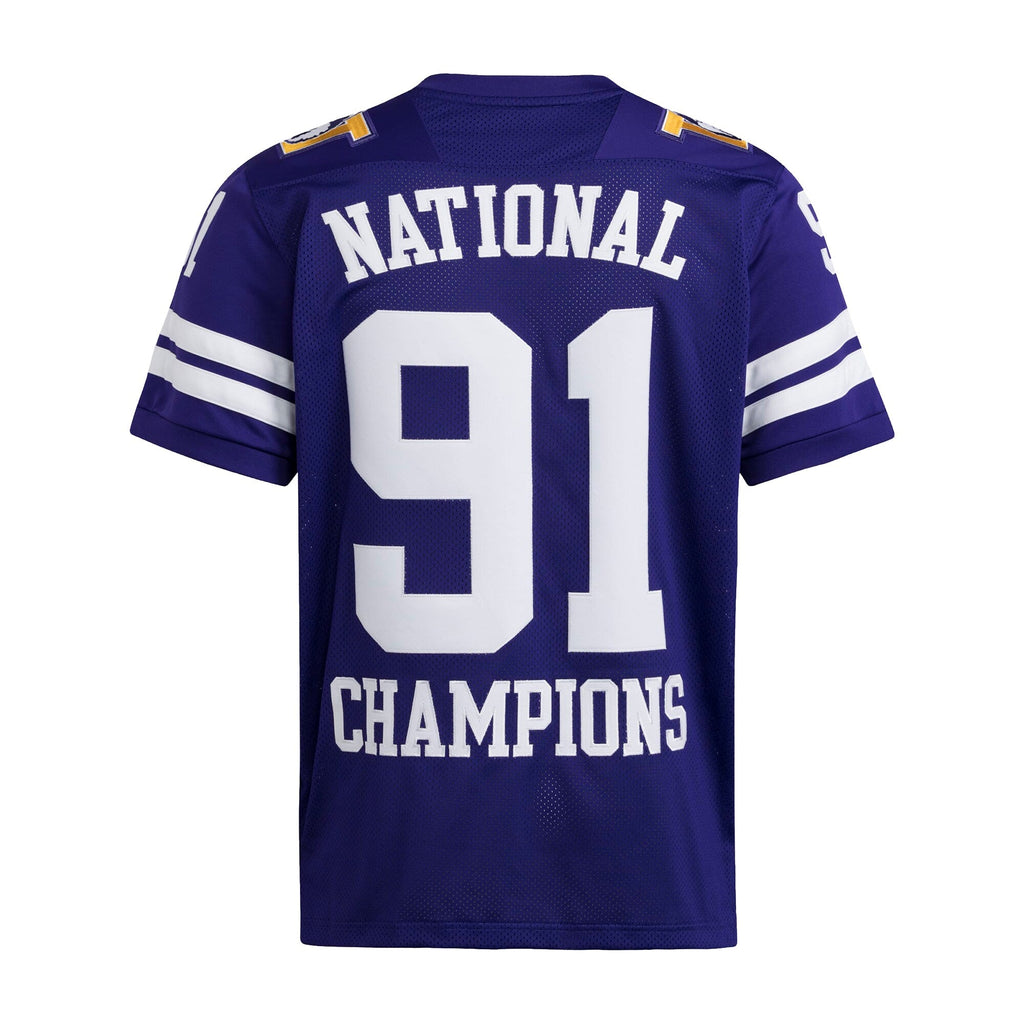 Washington Huskies 1991 National Championship Anniversary Icon Football Jersey - Purple product image 4, provided for visual