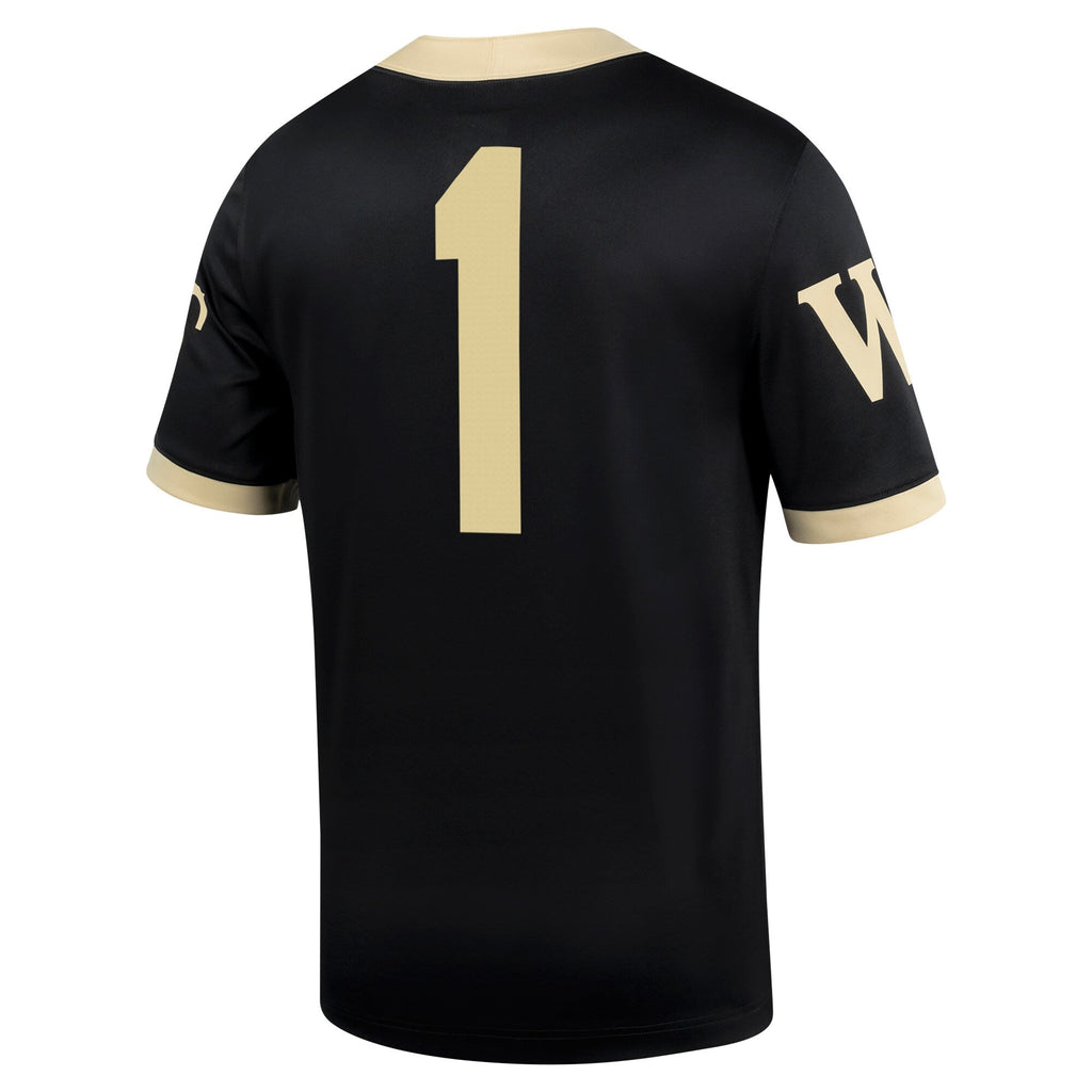 #1 Black Wake Forest Demon Deacons Untouchable Football Jersey product image 4, provided for visual reference and product