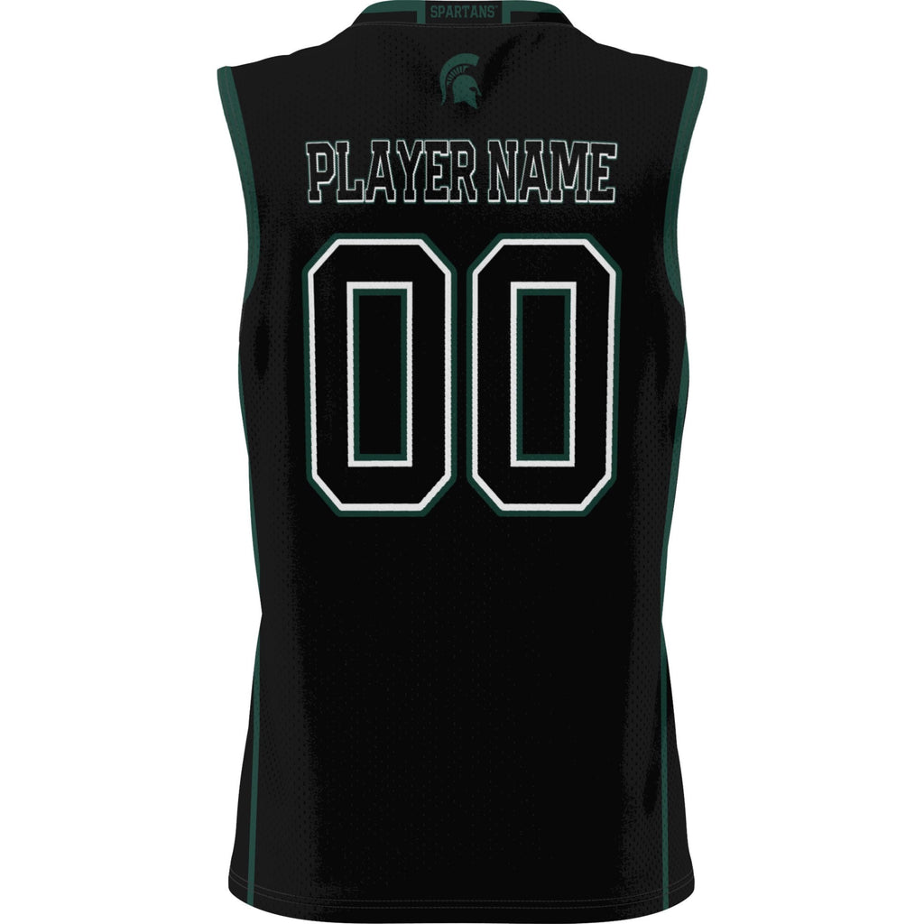 Michigan State Spartans NIL Pick-A-Player Basketball Jersey - Black product image 4, provided for visual reference and