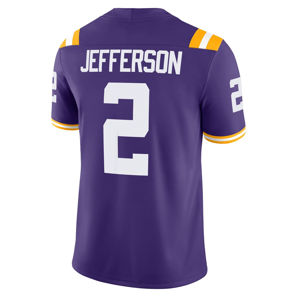 Justin Jefferson LSU Tigers Player Game Jersey - Purple product image 4, provided for visual reference and product detail