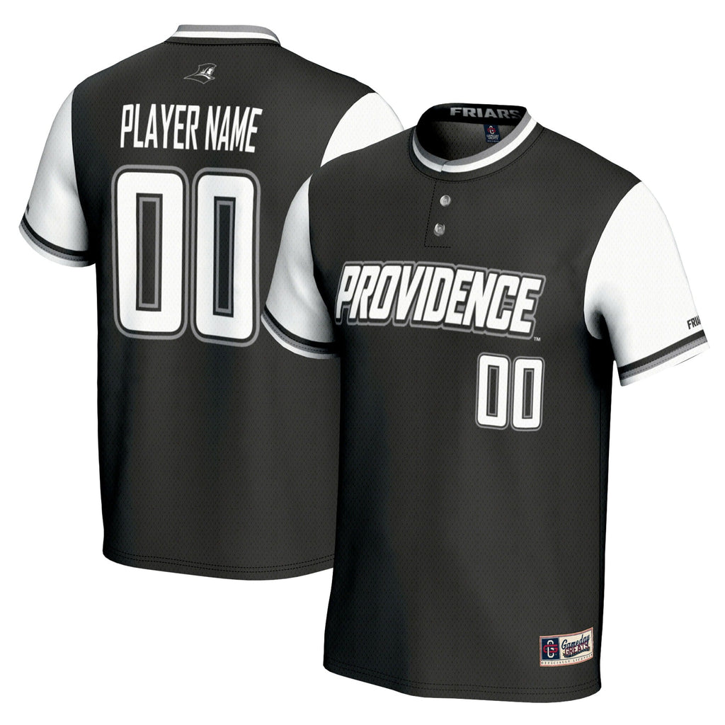Providence Friars NIL Pick-A-Player Softball Lightweight Jersey - Black product image 1, provided for visual reference and