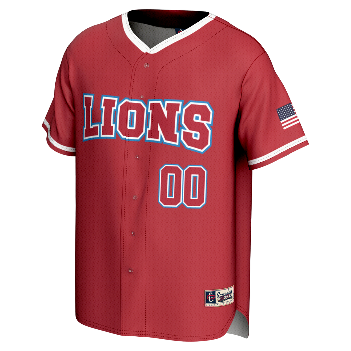 Loyola Marymount Lions NIL Pick-A-Player Lightweight Baseball Jersey - Red product image 3, provided for visual reference