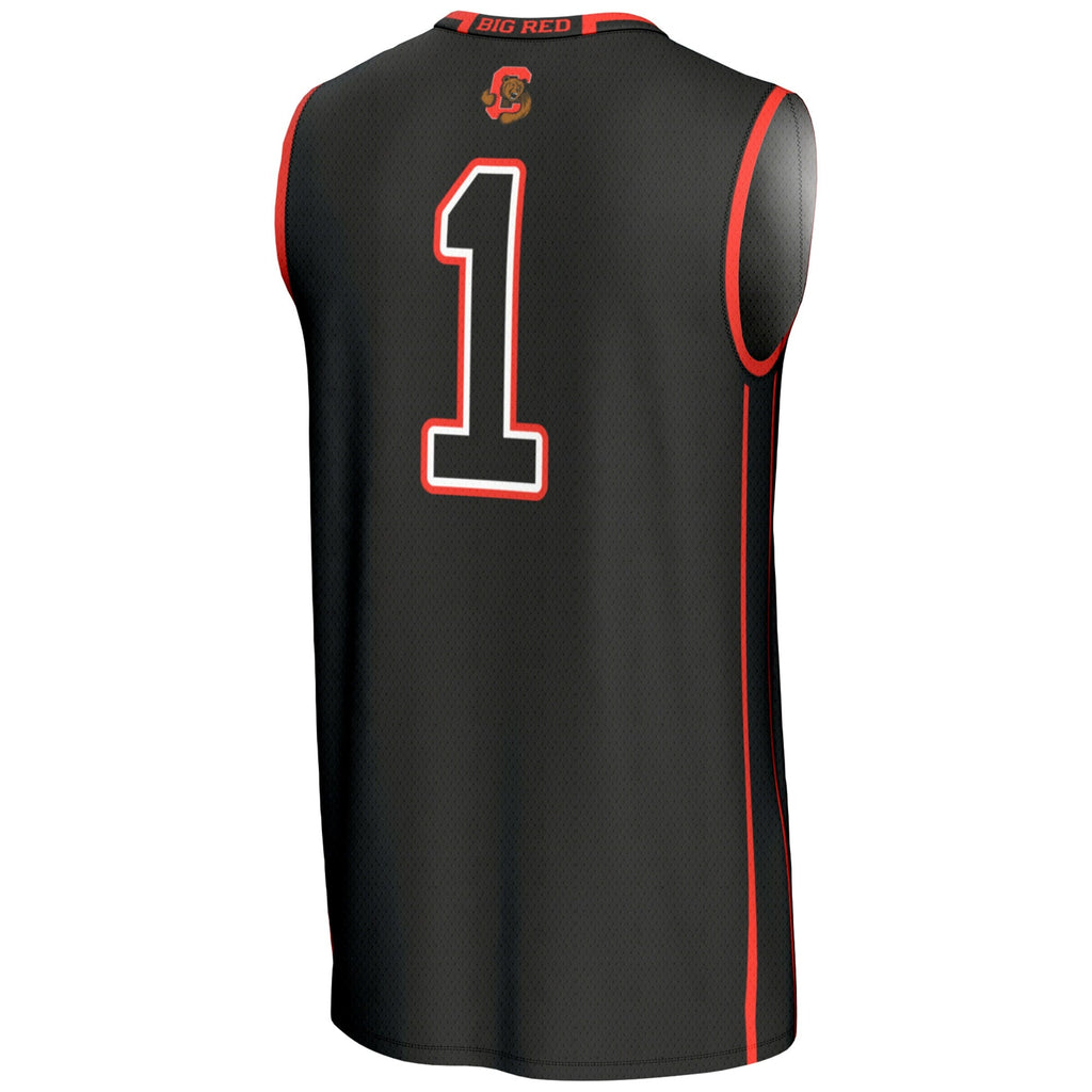 #1 Cornell Big Red Lightweight Basketball Jersey - Black product image 4, provided for visual reference and product detail