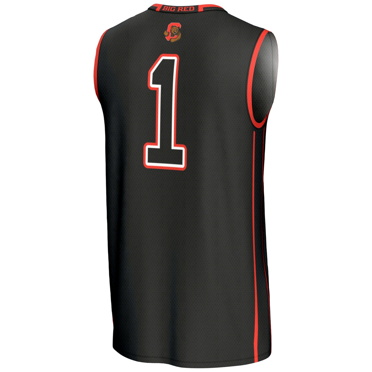 #1 Cornell Big Red Lightweight Basketball Jersey - Black product image 4, provided for visual reference and product detail