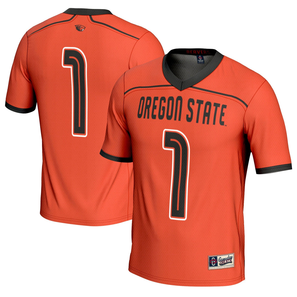 #1 Oregon State Beavers Lacrosse Fashion Jersey - Orange product image 1, provided for visual reference and product detail
