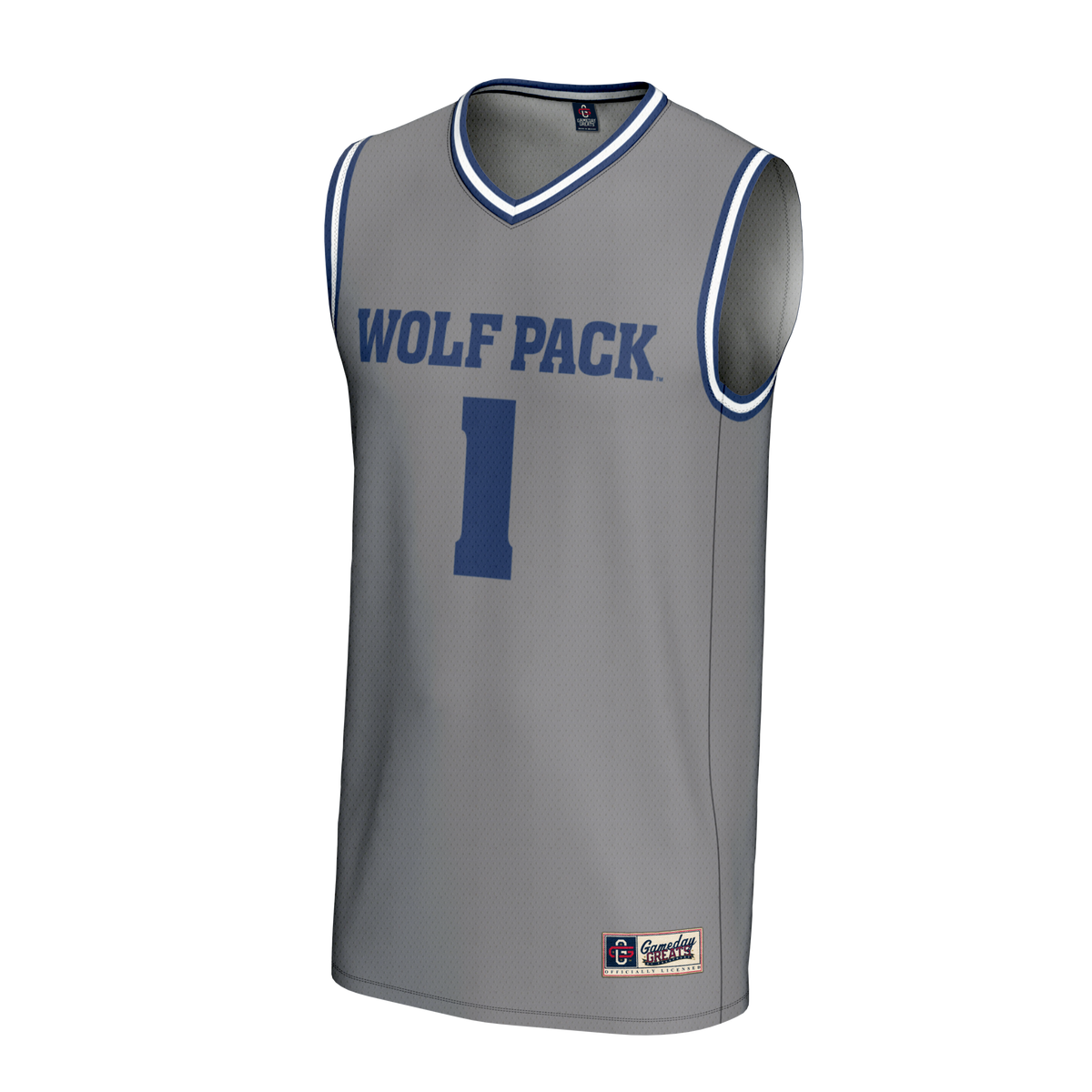 #1 Nevada Wolf Pack Lightweight Basketball Fashion Jersey - Gray product image 3, provided for visual reference and product
