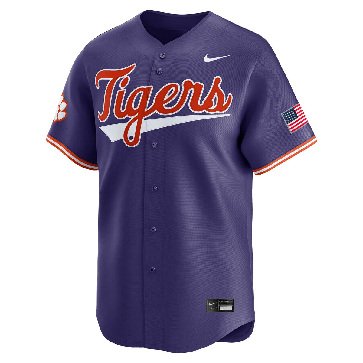 Purple Clemson Tigers Baseball Limited Jersey product image 3, provided for visual reference and product detail review