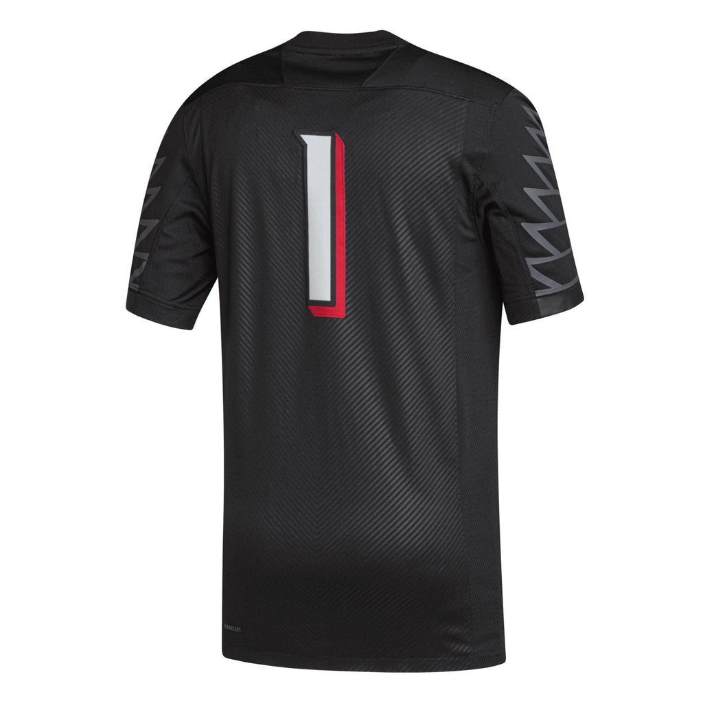 #1 Black Louisville Cardinals Premier Football Jersey product image 4, provided for visual reference and product detail