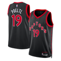 Toronto Raptors Statement Edition Swingman Jersey - Black - Jakob Poeltl product image 1, provided for visual reference and