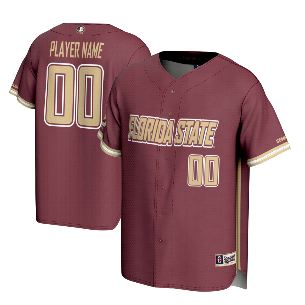 Florida State Seminoles NIL Pick-A-Player Lightweight Baseball Jersey - Garnet product image 2, provided for visual