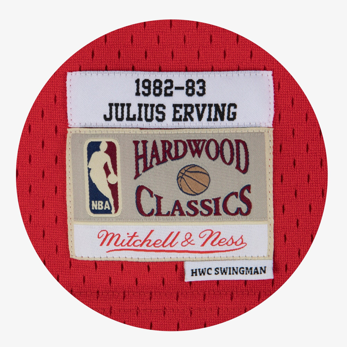 Philadelphia 76ers Julius Erving 1982 Swingman Road Authentic Jersey - Scarlet product image 5, provided for visual