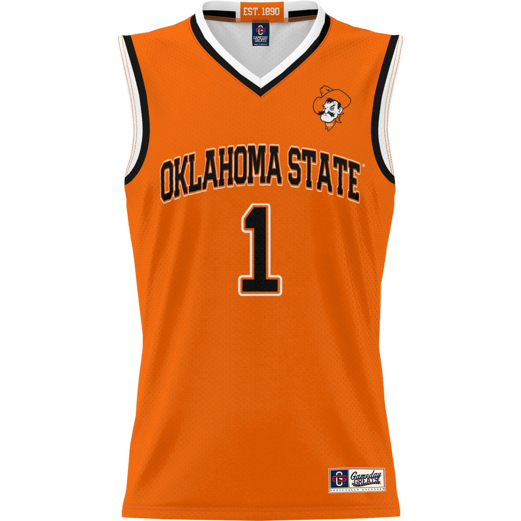 #1 Oklahoma State Cowboys Lightweight Basketball Jersey - Orange product image 2, provided for visual reference and product