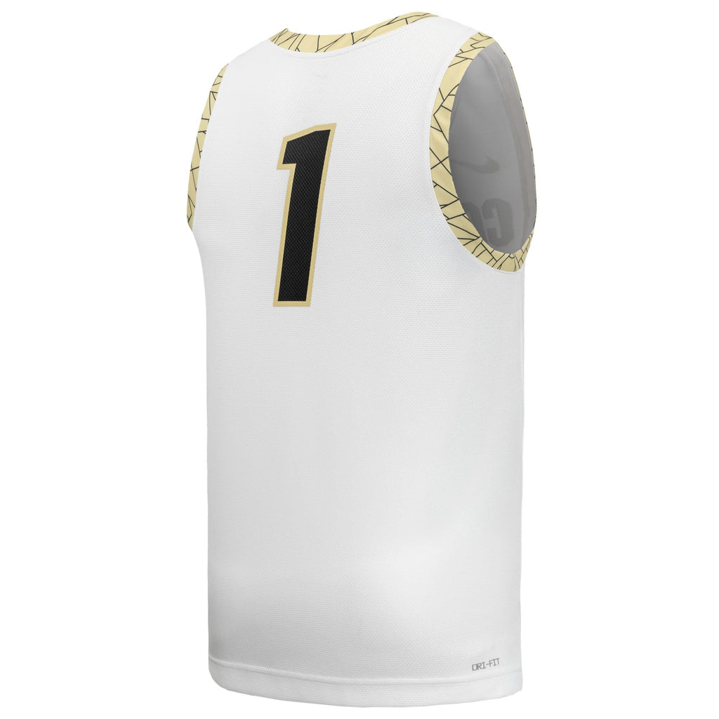 #1 White Colorado Buffaloes Replica Basketball Jersey product image 4, provided for visual reference and product detail