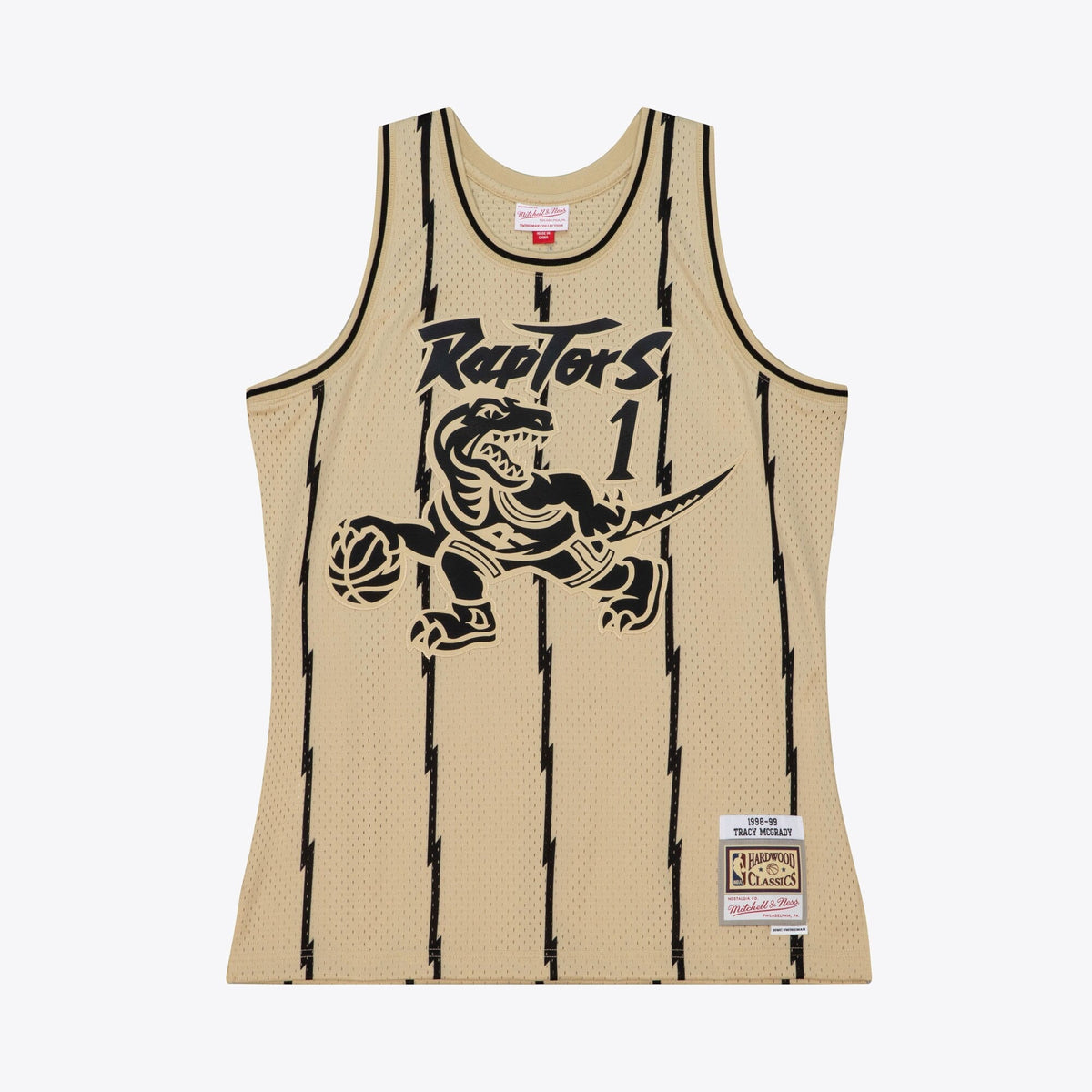 Toronto Raptors Tracy McGrady 1998 Swingman Jersey - Khaki product image 3, provided for visual reference and product detail