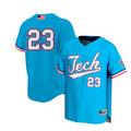 #23 Louisiana Tech Bulldogs Lightweight Collegiate Baseball Fashion Jersey - Royal product image 1, provided for visual