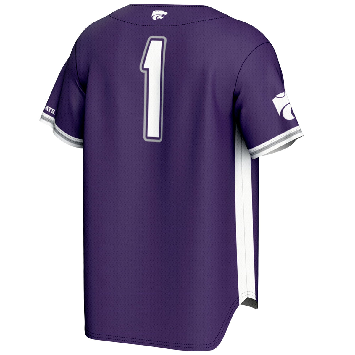 #1 Kansas State Wildcats Lightweight Baseball Jersey - Purple product image 4, provided for visual reference and product