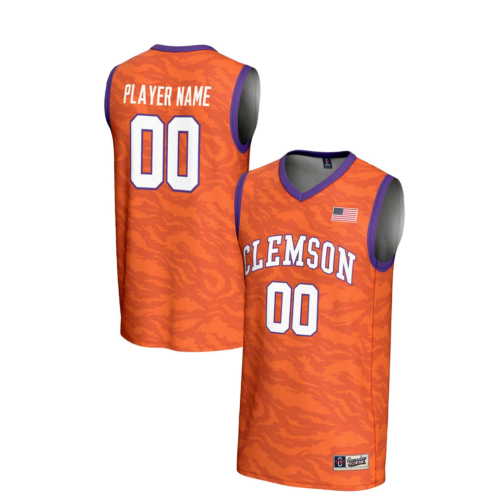 Clemson Tigers NIL Pick-A-Player Basketball Lightweight Jersey - Orange product image 2, provided for visual reference and