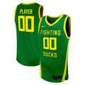 Oregon Ducks NIL Pick-A-Player Basketball Replica Jersey - Green product image 1, provided for visual reference and product