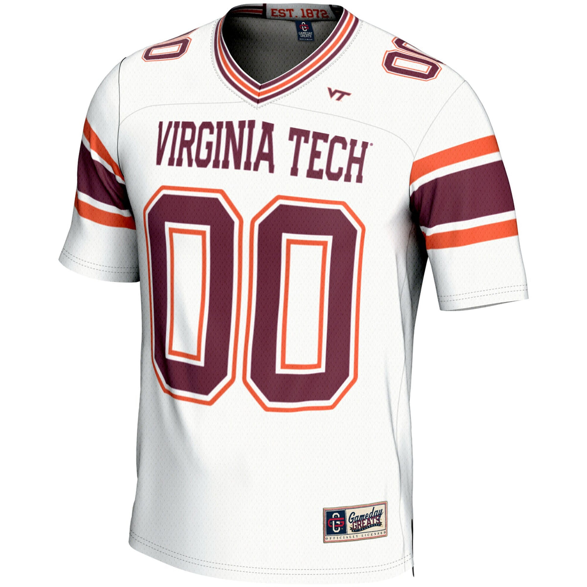 Virginia Tech Hokies NIL Pick-A-Player Football Jersey - White product image 3, provided for visual reference and product