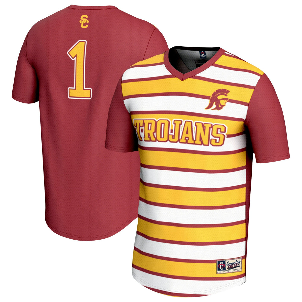 #1 USC Trojans Lightweight Soccer Fashion Jersey - Cardinal product image 2, provided for visual reference and product