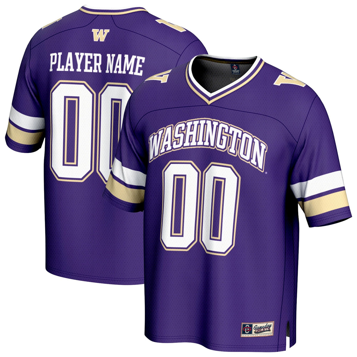 Washington Huskies NIL Pick-A-Player Football Fashion Jersey - Purple product image 2, provided for visual reference and
