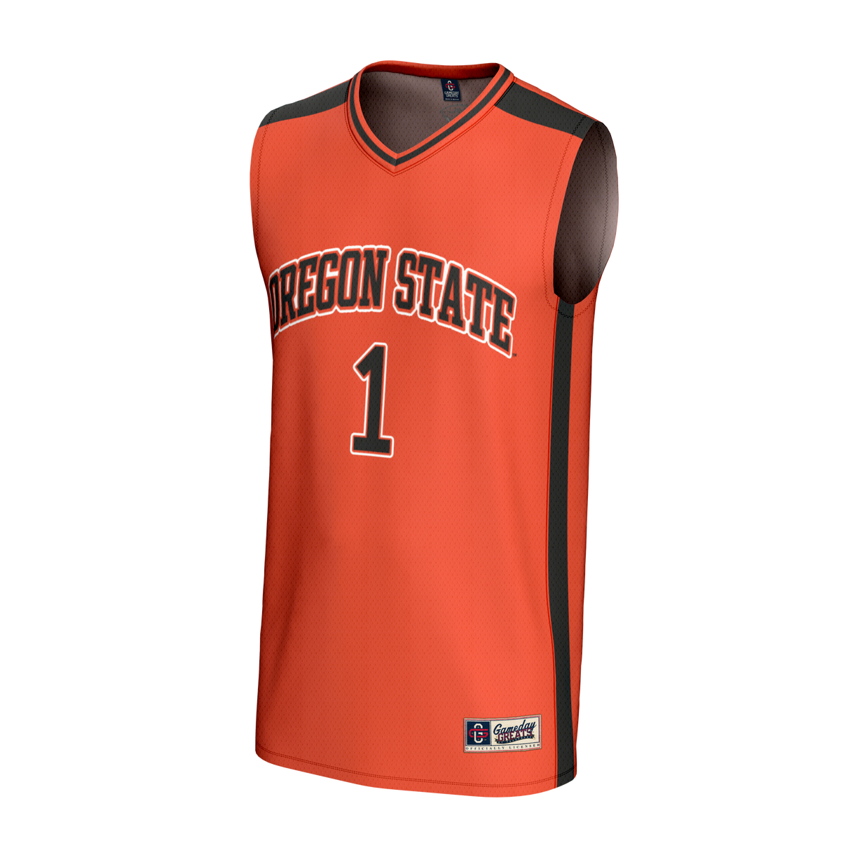 #1 Oregon State Beavers Lightweight Collegiate Basketball Fashion Jersey - Orange product image 3, provided for visual