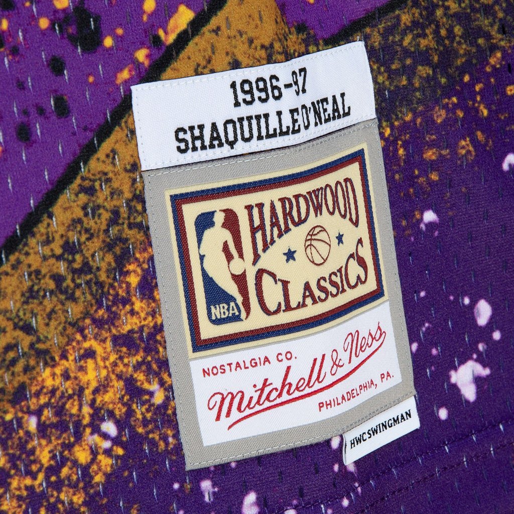 Los Angeles Lakers Shaquille O'Neal 1996 Hyper Hoops Swingman Jersey - Dark Purple product image 5, provided for visual