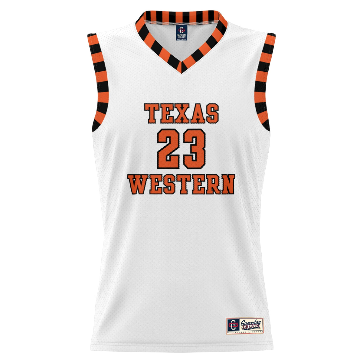 UTEP Miners Throwback Basketball Jersey - White product image 3, provided for visual reference and product detail review