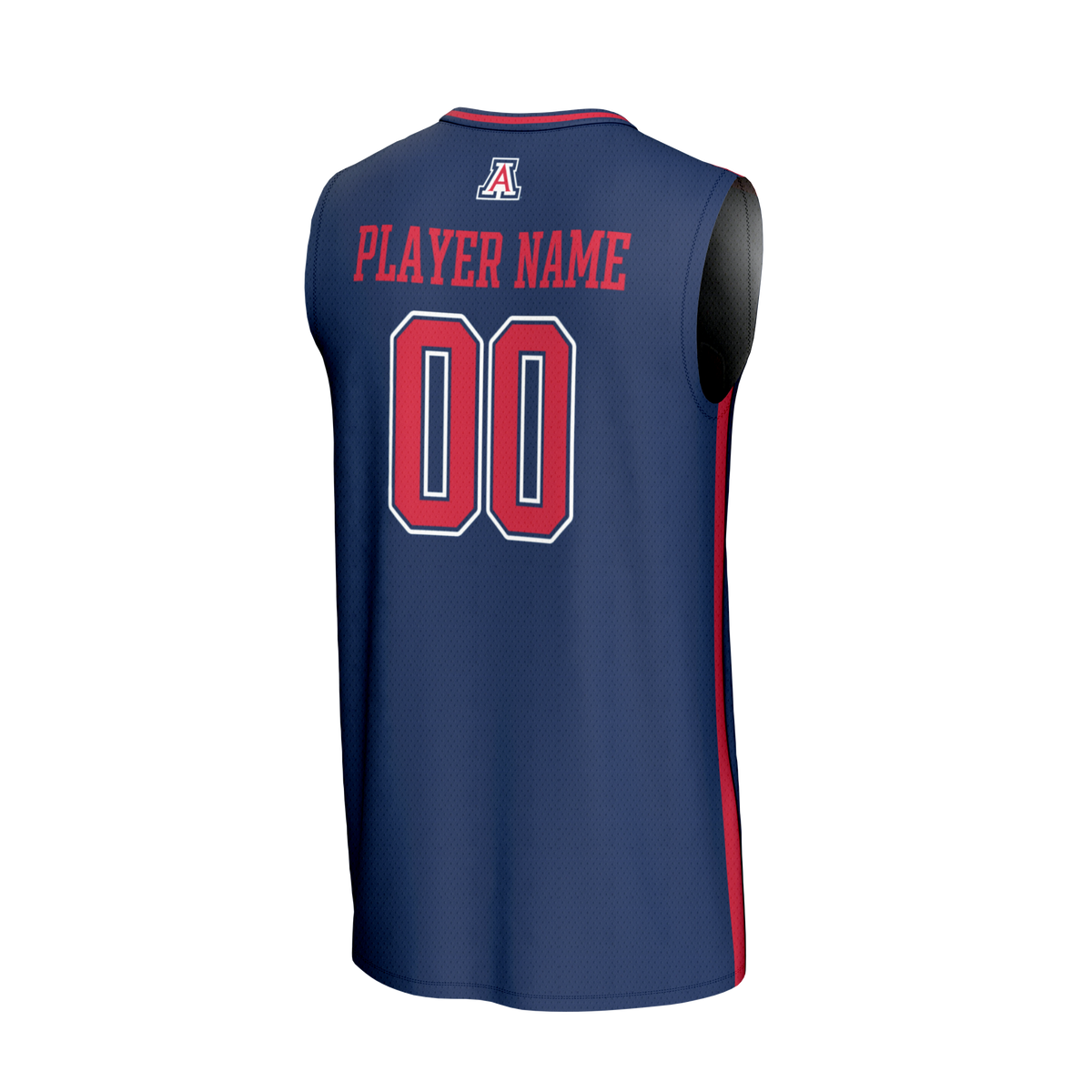 Arizona Wildcats NIL Pick-A-Player Lightweight Basketball Fashion Jersey - Navy product image 4, provided for visual