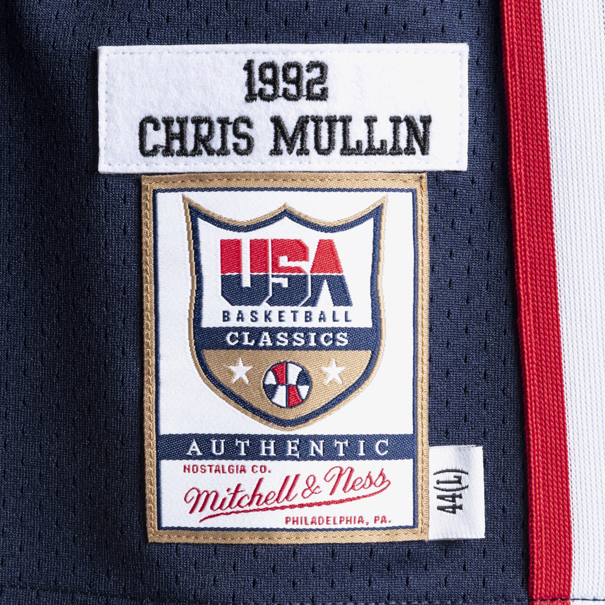 USA Basketball Authentic Jersey Chris Mullin 1992 product image 4, provided for visual reference and product detail review