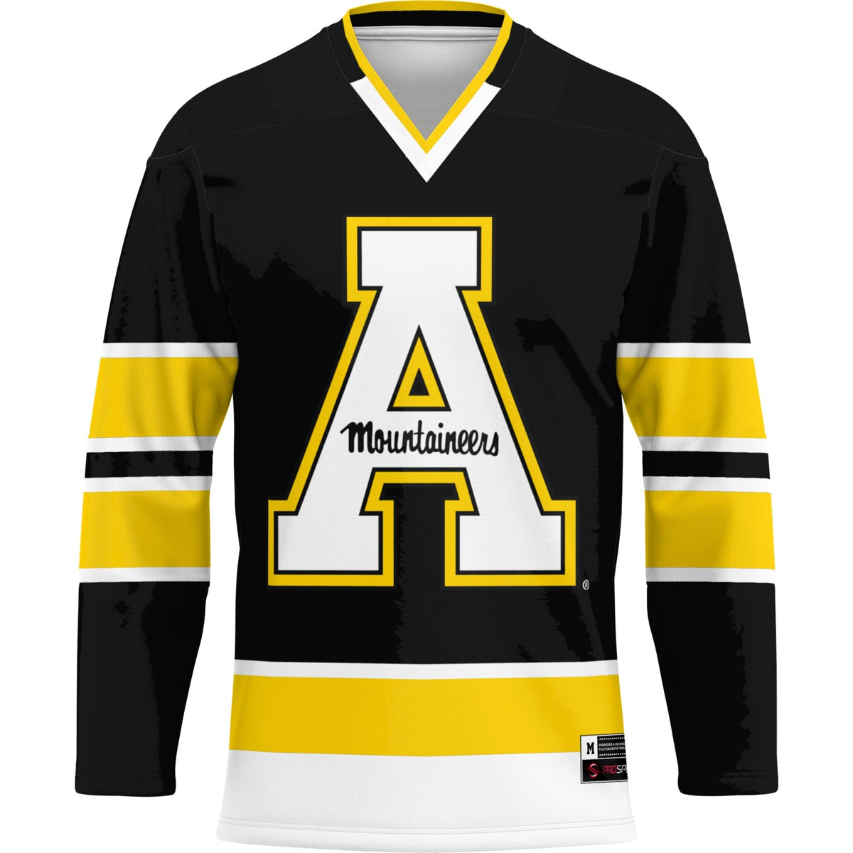Appalachian State Mountaineers Hockey Jersey - Black product image 3, provided for visual reference and product detail review