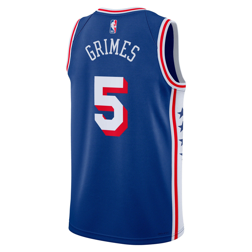 Philadelphia 76ers Icon Edition Swingman Jersey - Royal - Quentin Grimes product image 4, provided for visual reference and