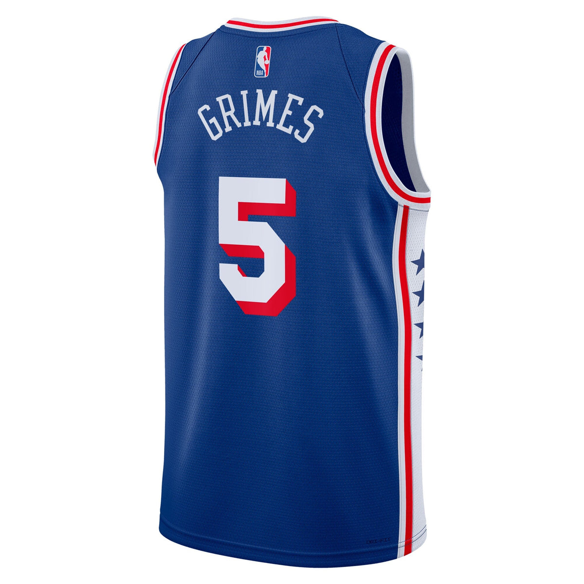 Philadelphia 76ers Icon Edition Swingman Jersey - Royal - Quentin Grimes product image 4, provided for visual reference and