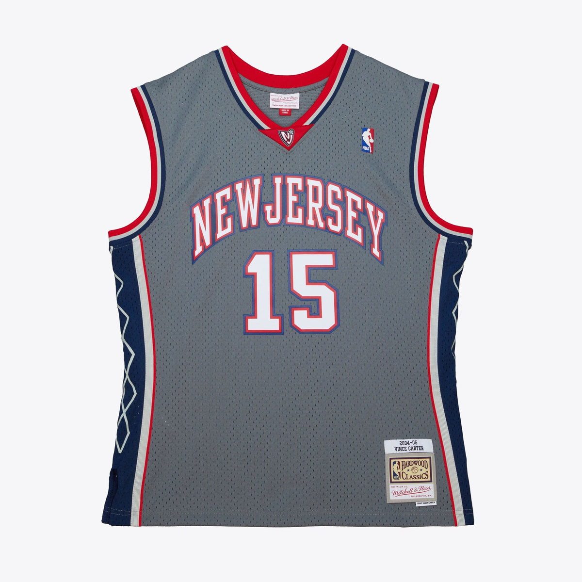 New Jersey Nets Vince Carter 2004 Alternate Authentic Jersey - Grey product image 3, provided for visual reference and