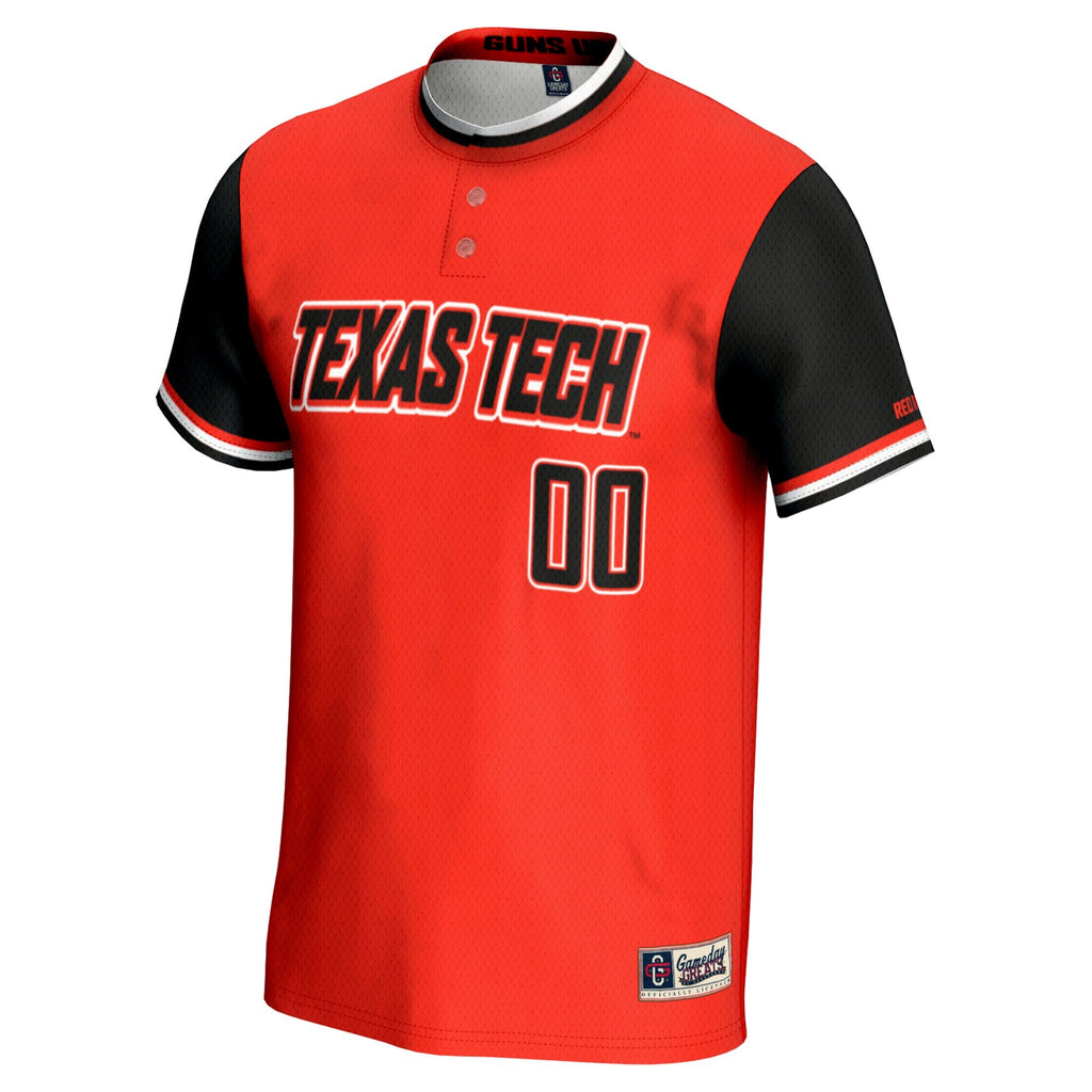 Texas Tech Red Raiders NIL Pick-A-Player Lightweight Softball Jersey - Red product image 3, provided for visual reference